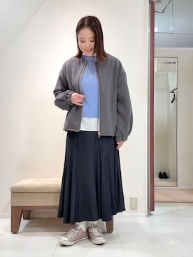 「UNTITLED（アンタイトル）のアイテム（ブルゾン）」を使った、YUIさん（レディース・160cm）の冬コーディネート