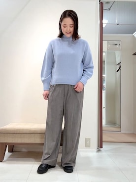 「cloenc（クロエンス）のアイテム（パンツ）」を使った、YUIさん（レディース・160cm）の冬コーディネート
