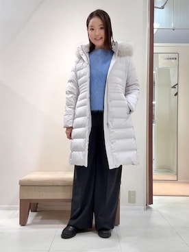 「アイテム（ダウンジャケット/コート）」を使った、YUIさん（レディース・160cm）の春コーディネート