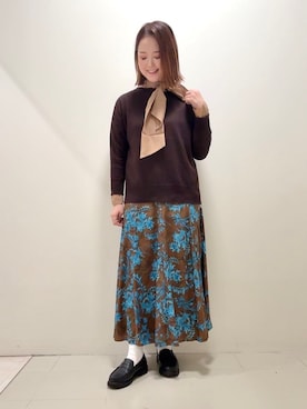 「tk.TAKEO KIKUCHI（ティーケータケオキクチ）のアイテム（パンツ）」を使った、YUIさん（レディース・160cm）の春コーディネート