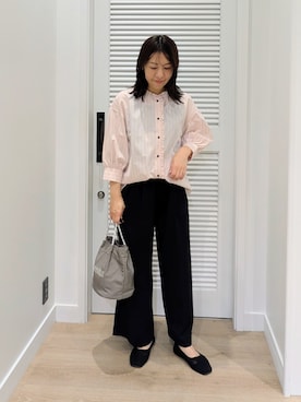 「オフィスカジュアル」｜「アイテム（パンツ）」を使った、enさん（レディース・158cm）の夏コーディネート