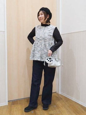 「DRESKIP（ドレスキップ）のアイテム」を使った、たぐちゃんさん（レディース・153cm）の冬コーディネート