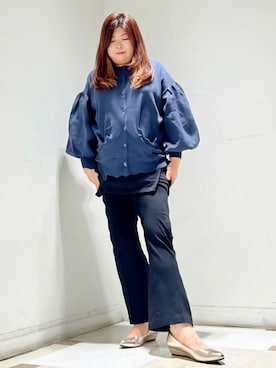 「ESPERANZA（エスペランサ）のらくちんスッキリ♪ローウエッジパンプス 結婚式二次会 パーティー 24SS（パンプス、その他）」を使った、yumiさん（レディース・162cm）の冬コーディネート