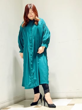 「ESPERANZA（エスペランサ）のチュールレースパンプス 結婚式二次会 パーティー 24SS（パンプス、ブラック系）」を使った、yumiさん（レディース・162cm）の冬コーディネート