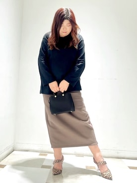 「ESPERANZA（エスペランサ）のアイテム（パンプス）」を使った、yumiさん（レディース・162cm）の冬コーディネート