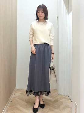 「grove（グローブ）のアイテム」を使った、おまつさん（レディース・162cm）の秋コーディネート
