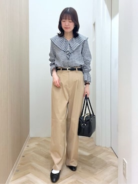 「grove（グローブ）のアイテム（バッグ）」を使った、おまつさん（レディース・162cm）の春コーディネート