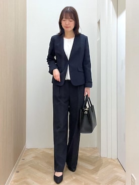 「grove（グローブ）のアイテム（パンツ）」を使った、おまつさん（レディース・162cm）の冬コーディネート