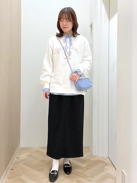 「tk.TAKEO KIKUCHI（ティーケータケオキクチ）のアイテム（バッグ）」を使った、おまつさん（レディース・162cm）の冬コーディネート