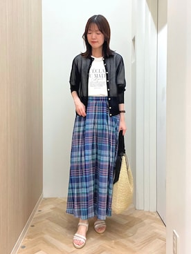 「Sunauna（スーナウーナ）のアイテム」を使った、おまつさん（レディース・162cm）の春コーディネート