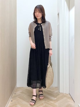 「Sunauna（スーナウーナ）のアイテム」を使った、おまつさん（レディース・162cm）の春コーディネート