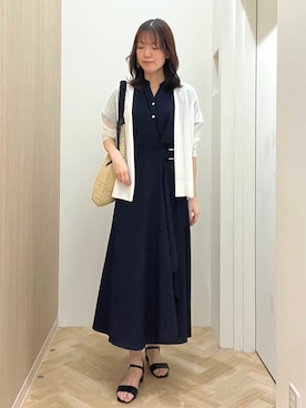 「Sunauna（スーナウーナ）のアイテム」を使った、おまつさん（レディース・162cm）の春コーディネート