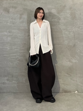 「Lui's（ルイス）のアイテム（スラックス）」を使った、　kAEDE  さん（レディース・162cm）の春コーディネート