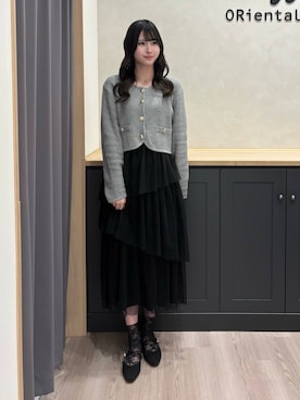 「WA ORiental TRaffic（ダブルエーオリエンタルトラフィック）のアイテム」を使った、智咲さん（レディース・167cm）の春コーディネート