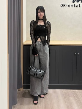 「WA ORiental TRaffic（ダブルエーオリエンタルトラフィック）のアイテム」を使った、智咲さん（レディース・167cm）の春コーディネート