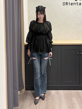 「WA ORiental TRaffic（ダブルエーオリエンタルトラフィック）のアイテム」を使った、智咲さん（レディース・167cm）の春コーディネート