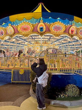 「FRAY I.D（フレイアイディー）のアイテム」を使った、monaさん（レディース・156cm）の冬コーディネート