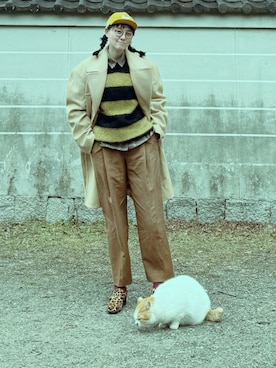 「GIVENCHY（ジバンシイ）のアイテム（ジャケット/アウター）」を使った、輪廻愛さん（レディース・165cm）の冬コーディネート
