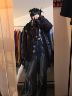 「Design Tshirts Store graniph（デザイン　ティーシャツ　ストア　グラニフ）のアイテム（トップス）」を使った、aeioumaxさん（レディース・156cm）の冬コーディネート