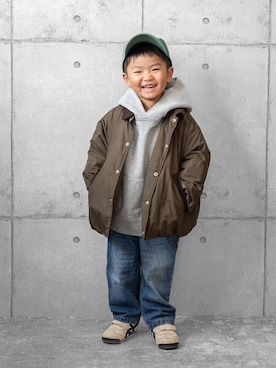 「アイテム（ジャケット/アウター）」を使った、ho-yuさん（キッズ・92cm）の冬コーディネート