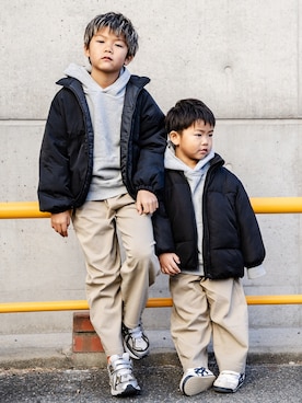 「and D. petit main（アンドディープティマイン）のアイテム」を使った、ho-yuさん（キッズ・92cm）の冬コーディネート