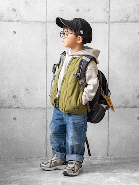 「アイテム（パーカー）」を使った、ho-yuさん（キッズ・104cm）の冬コーディネート