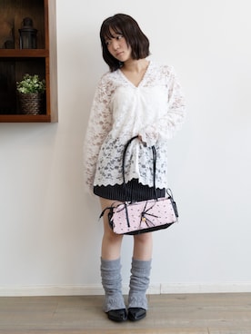 「レッグウォーマー」｜SORUTT さん（レディース・148cm）の春コーディネート