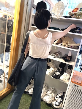 「アイテム（タンクトップ）」を使った、noanoa1001さん（レディース・155cm）の冬コーディネート