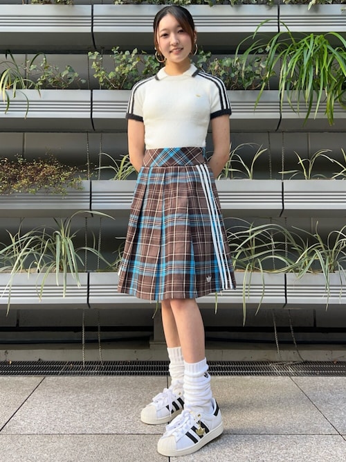 プリーツ チェック スカート / アディダスオリジナルス adidas