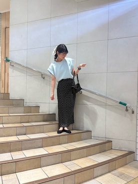 「SENSE OF PLACE by URBAN RESEARCH（センスオブプレイスバイアーバンリサーチ）のアイテム（スカート）」を使った、kiwaさん（レディース・161cm）の夏コーディネート