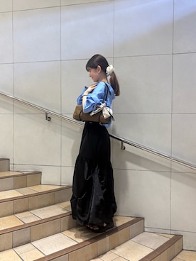 「SENSE OF PLACE by URBAN RESEARCH（センスオブプレイスバイアーバンリサーチ）のアイテム（トートバッグ）」を使った、kiwaさん（レディース・161cm）の夏コーディネート
