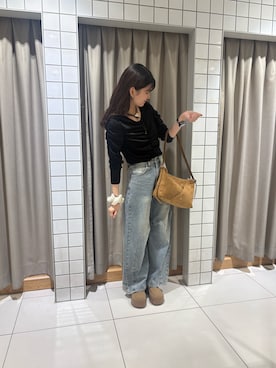 「SENSE OF PLACE by URBAN RESEARCH（センスオブプレイスバイアーバンリサーチ）のアイテム（Tシャツ/カットソー）」を使った、kiwaさん（レディース・161cm）の秋コーディネート