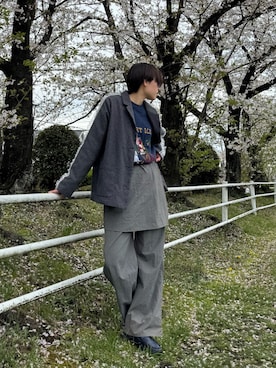 「kutir（クティール）のアイテム（パンツ）」を使った、はるさん（レディース・165cm）の春コーディネート