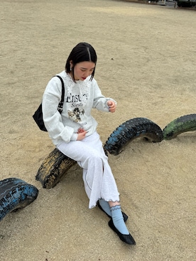 「アイテム（バレエシューズ）」を使った、はるさん（レディース・165cm）の秋コーディネート