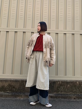 「KBF+（ケービーエフプラス）のアイテム」を使った、はるさん（レディース・165cm）の秋コーディネート