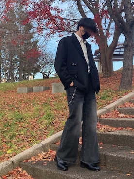 「アイテム（テーラードジャケット）」を使った、リョウさん（メンズ・180cm・30代）の秋コーディネート