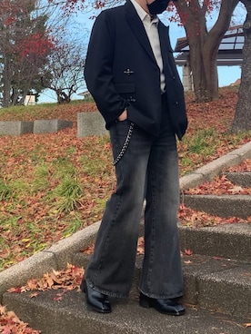 「アイテム（テーラードジャケット）」を使った、Ryoさん（メンズ・180cm・30代）の秋コーディネート