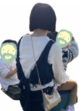 「アイテム（ショルダーバッグ、ゴールド系）」を使った、適当子さん（レディース・161cm）の秋コーディネート