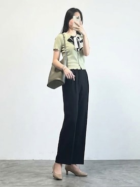「Honeys（ハニーズ）のアイテム」を使った、しちみ🌶さん（レディース・168cm）の夏コーディネート