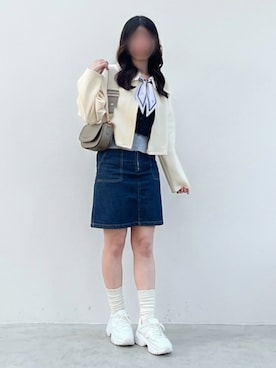 「しまむら（シマムラ）のアイテム（ジャケット/アウター）」を使った、しちみ🌶さん（レディース・168cm）の春コーディネート