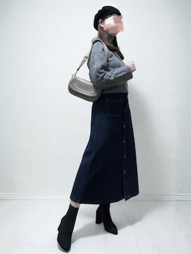 「アイテム（スカート）」を使った、しちみ🌶🪞さん（レディース・168cm）の冬コーディネート