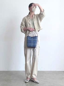 「Honeys（ハニーズ）のアイテム（ジャケット/アウター）」を使った、𝑵𝒂𝒏𝒂𝒎𝒊🍪さん（レディース・168cm）の春コーディネート