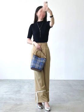 「no brand（ノーブランド）のアイテム」を使った、しちみ🌶さん（レディース・168cm）の夏コーディネート