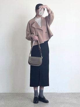 「しまむら（シマムラ）のアイテム（ジャケット/アウター）」を使った、しちみ🌶さん（レディース・168cm）の春コーディネート