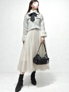 「アイテム（ハンドバッグ）」を使った、しちみさん（レディース・168cm・20代）の冬コーディネート