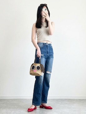 「3coins（3coins）のアイテム」を使った、しちみ🌶さん（レディース・168cm）の夏コーディネート