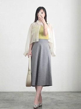 「しまむら（シマムラ）のアイテム（トップス）」を使った、しちみ🌶さん（レディース・168cm）の春コーディネート