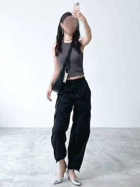 「GU（ジーユー）のアイテム（アクセサリー）」を使った、しちみ🌶さん（レディース・168cm）の夏コーディネート