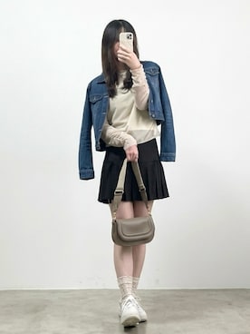 「RAY CASSIN（レイカズン）のアイテム（トップス）」を使った、𝑁𝑎𝑛𝑎𝑚𝑖🍪さん（レディース・168cm）の春コーディネート