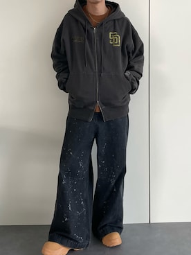 「MLB（メジャーリーグベースボール）のアイテム」を使った、ゴンさんさん（メンズ・168cm）の秋コーディネート